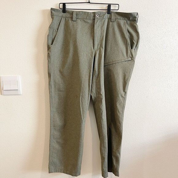 Duluth Pants Men 42x30 Green Breezeshooter DuluthFLex Ventilated Polyester Work - Picture 1 of 11